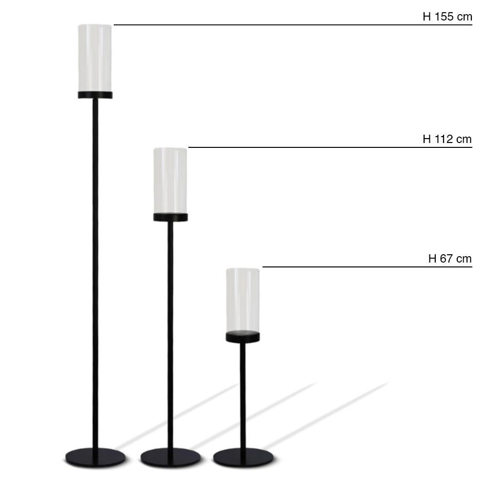 Qult Farluce Quinta Candle Stick - Ø 22  cm, H 155 cm - height adjustable - Sand
