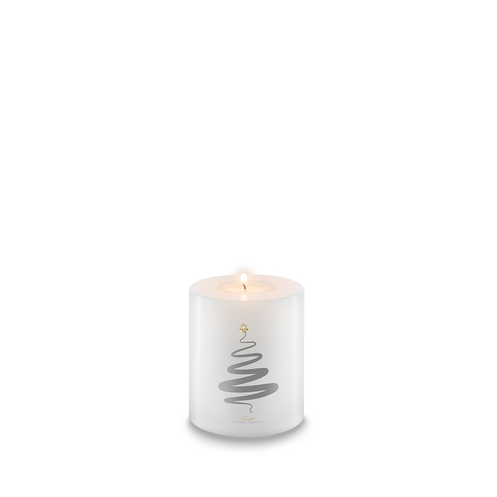 Qult Farluce Trend - Tealight Candle Holder - Christmas Collection - Christmas Tree Silver