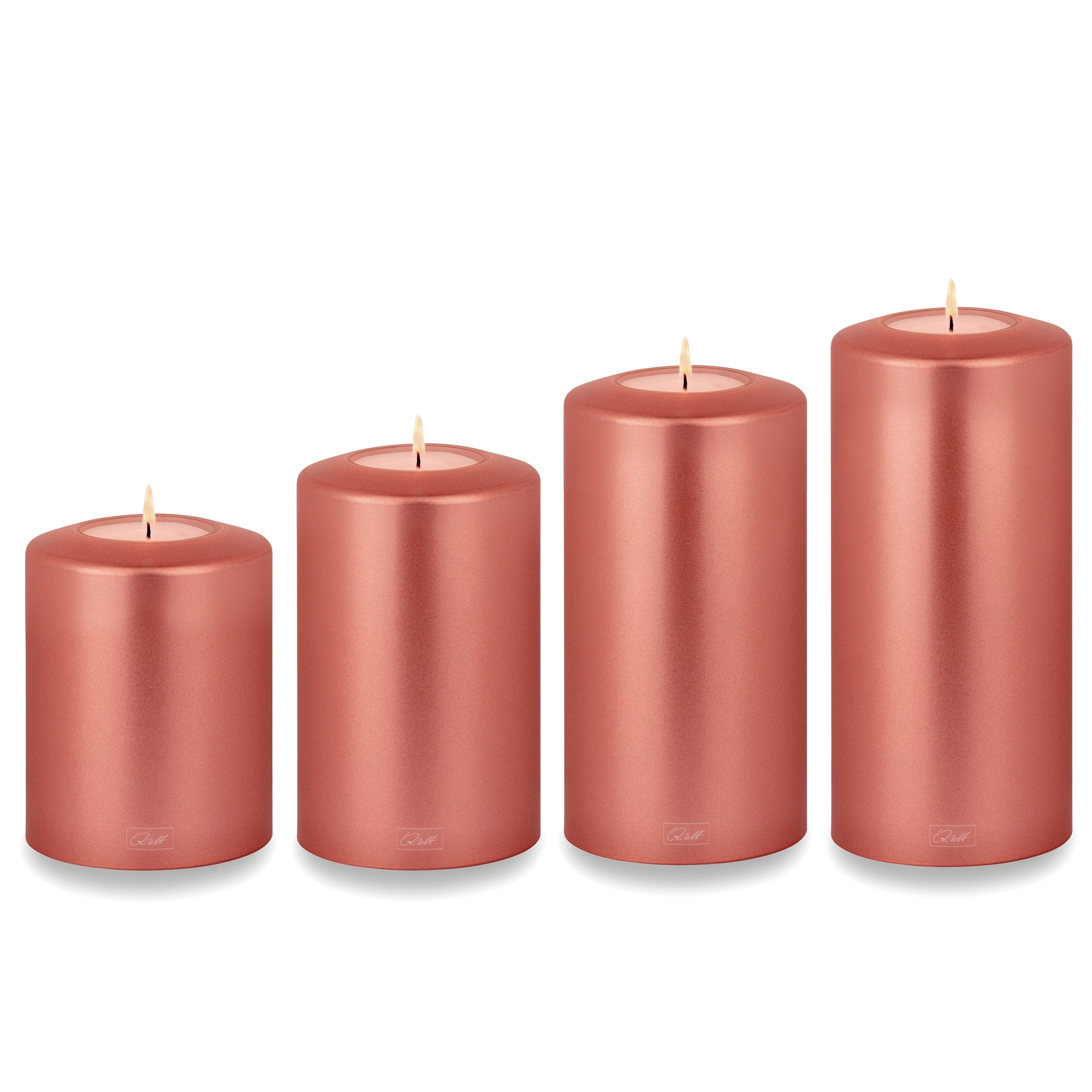 Qult Farluce Classic Metallic - Tealight Candle Holder - Rosé Gold