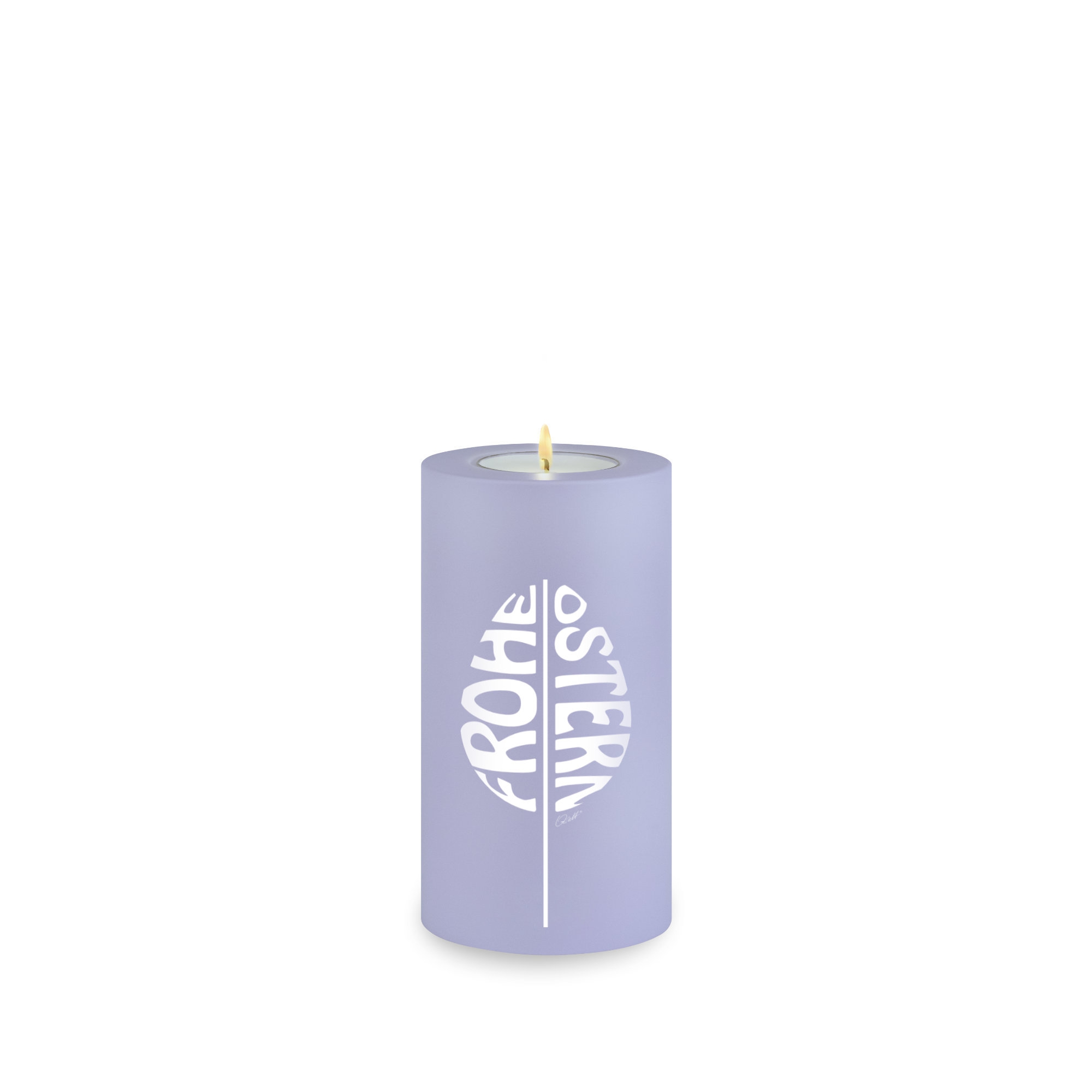 Qult Farluce Trend - Tealight Candle Holder - Lavender "Happy Easter"
