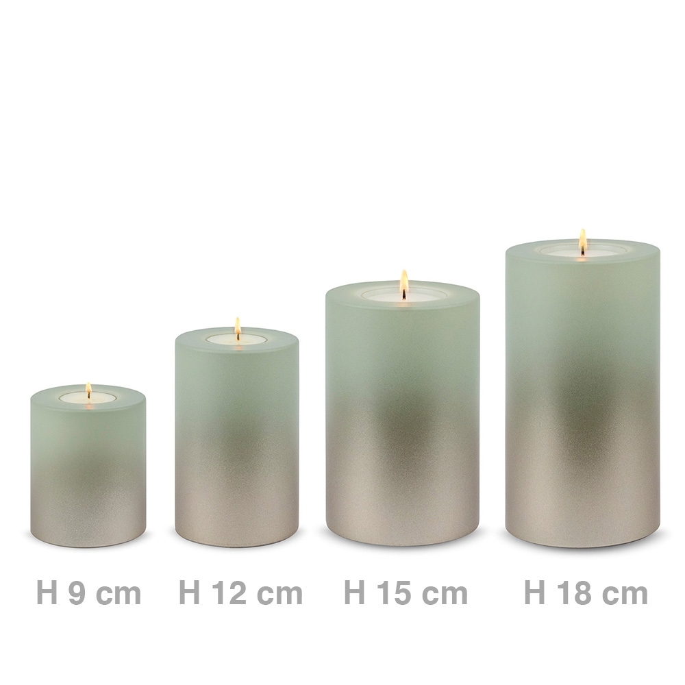 Qult Farluce Trend - Tealight Candle Holder - Levi - Desert Sage / Cream Gold