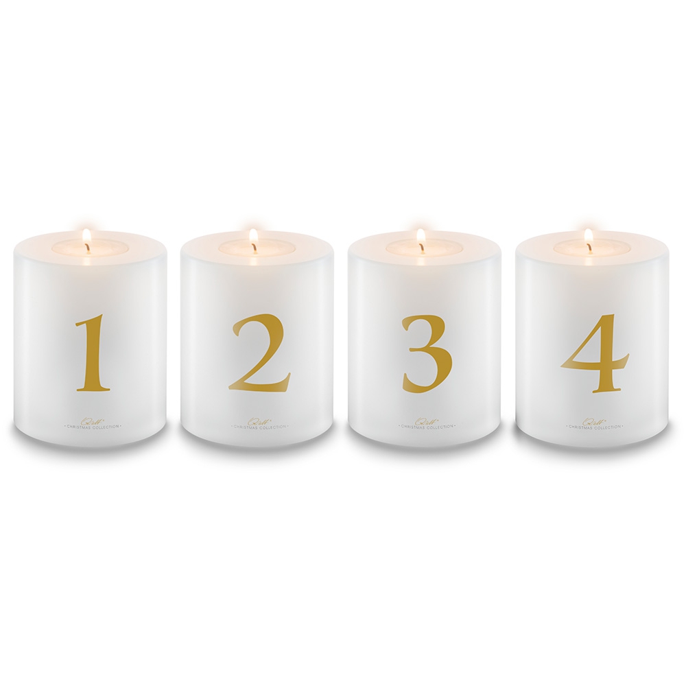Qult Farluce Trend - Tealight Candle Holder - Christmas Collection - 4 pc Set Gold