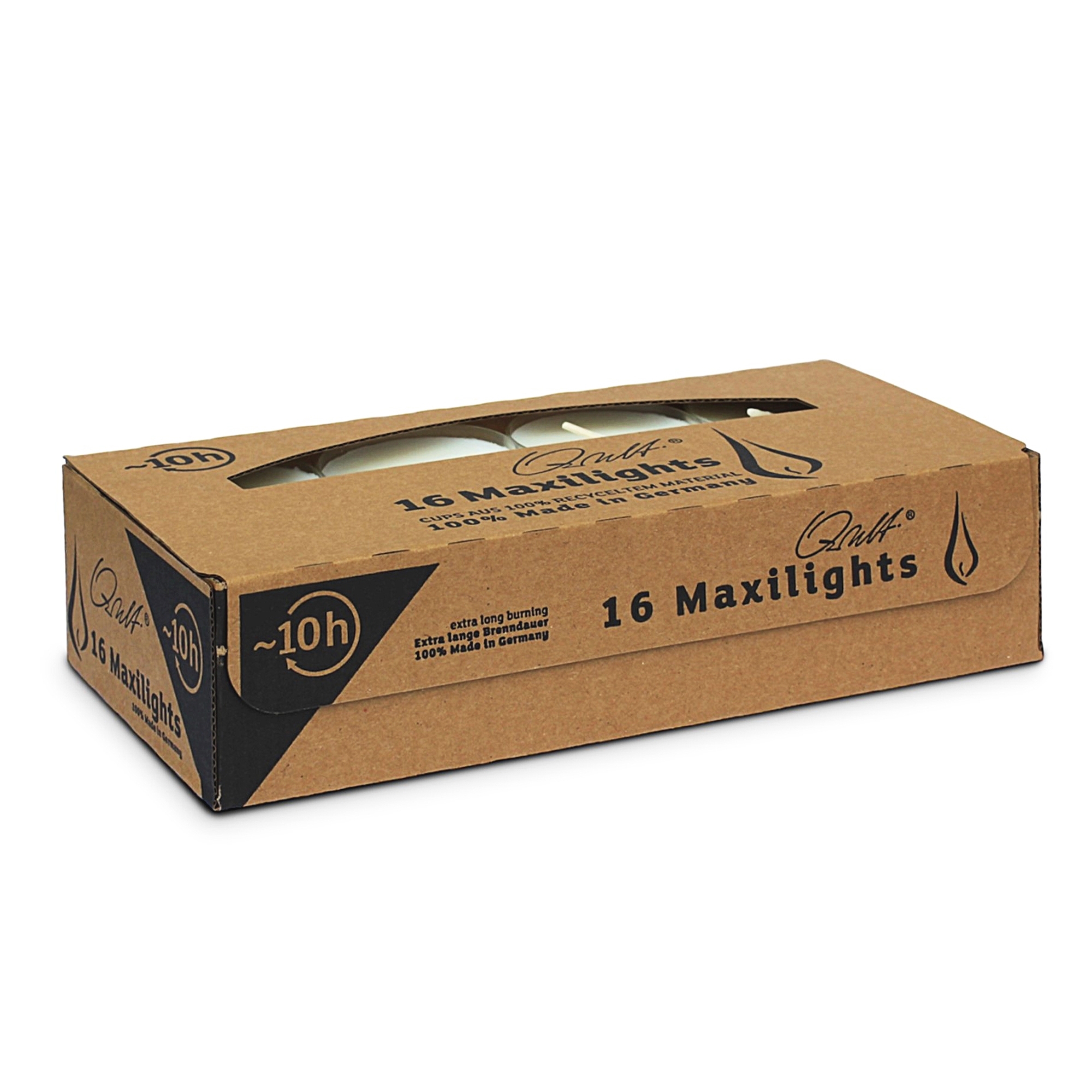 Qult Farluce Maxilights - 1/2 pallet with 240 pcs. a 16 tea lights Ø 56 x 27 mm Qult Farluce Maxilights - 1/2 pallet with 240 pcs. a 16 tea lights Ø 56 x 27 mm