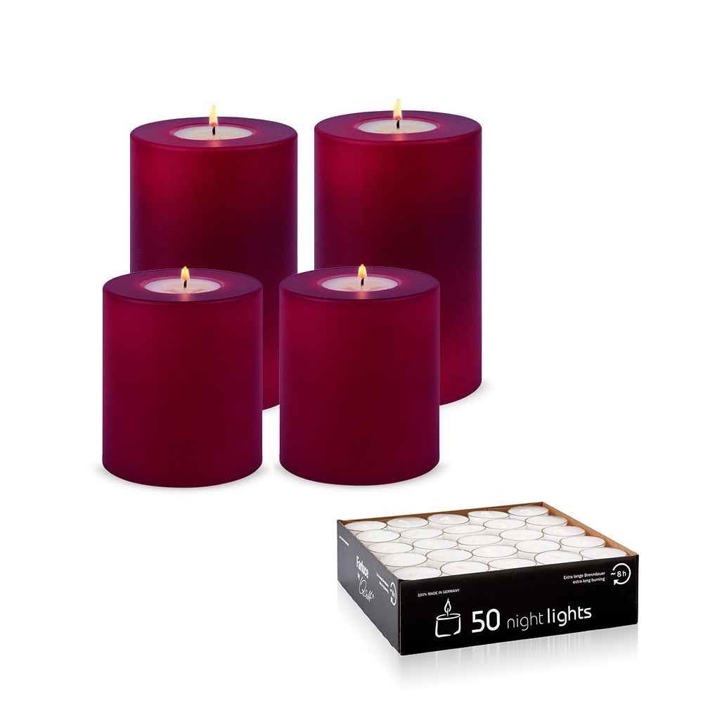 Qult Farluce Trend - Tealight Candle Holder - Merlot Red