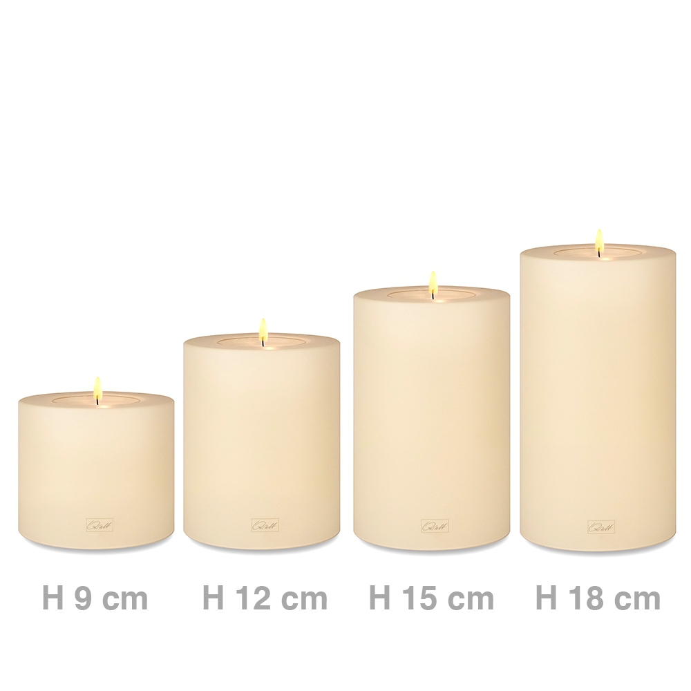 Qult Farluce Trend - Tealight Candle Holder - vanilla - Ø 8 cm H 15 cm - Set of 4