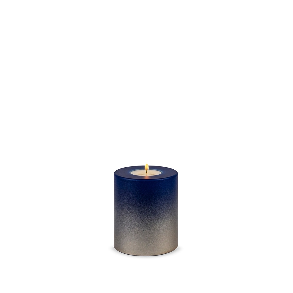 Qult Farluce Trend - Tealight Candle Holder - Levi - Nightblue / Cream Gold