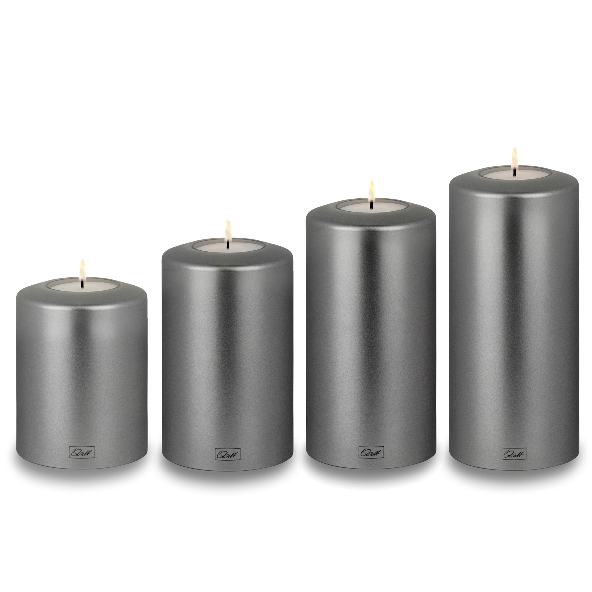 Qult Farluce Classic Metallic - Tealight Candle Holder - Silver