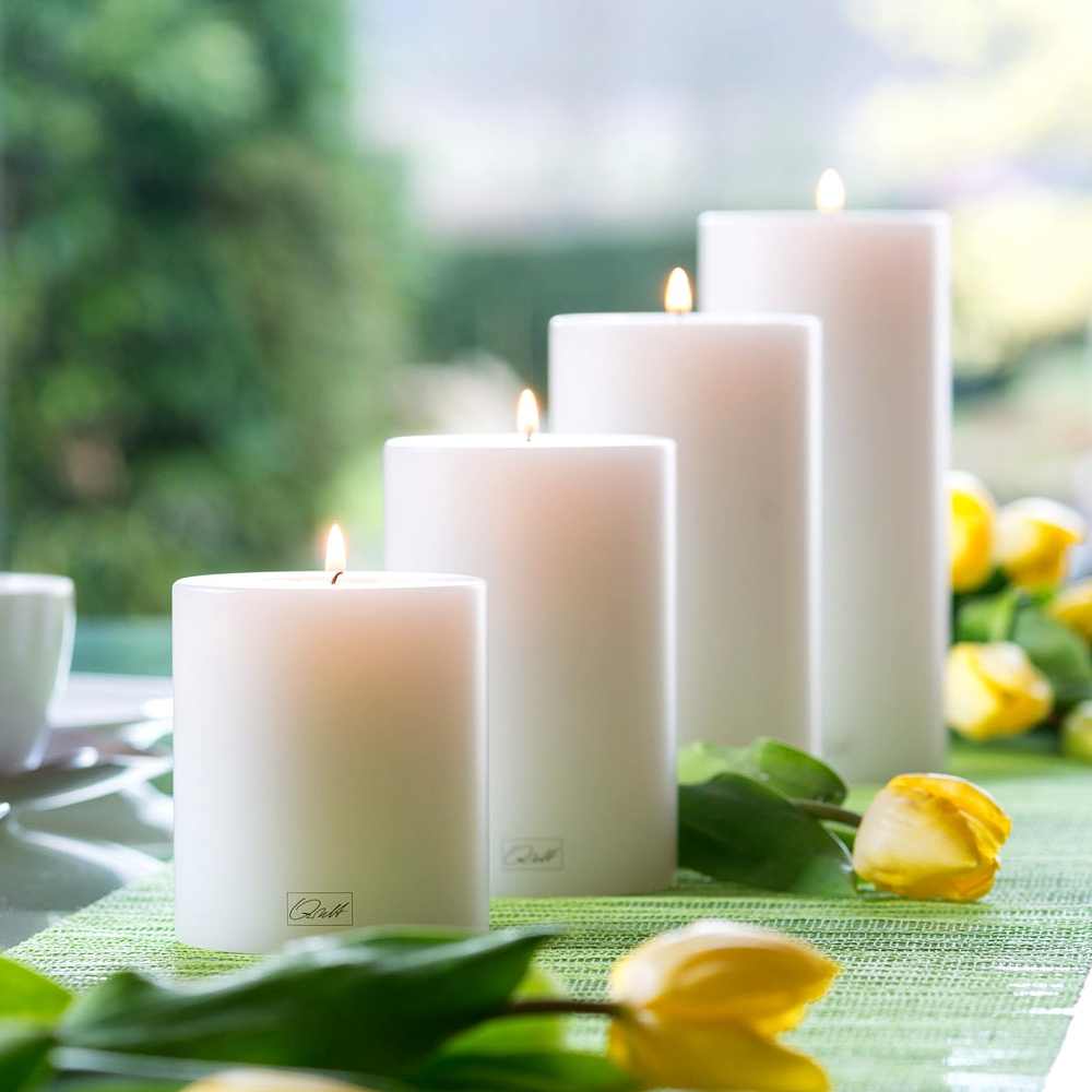 Qult Farluce Trend - Tealight Candle Holder white Ø 6 cm H 10 cm - Set of 4