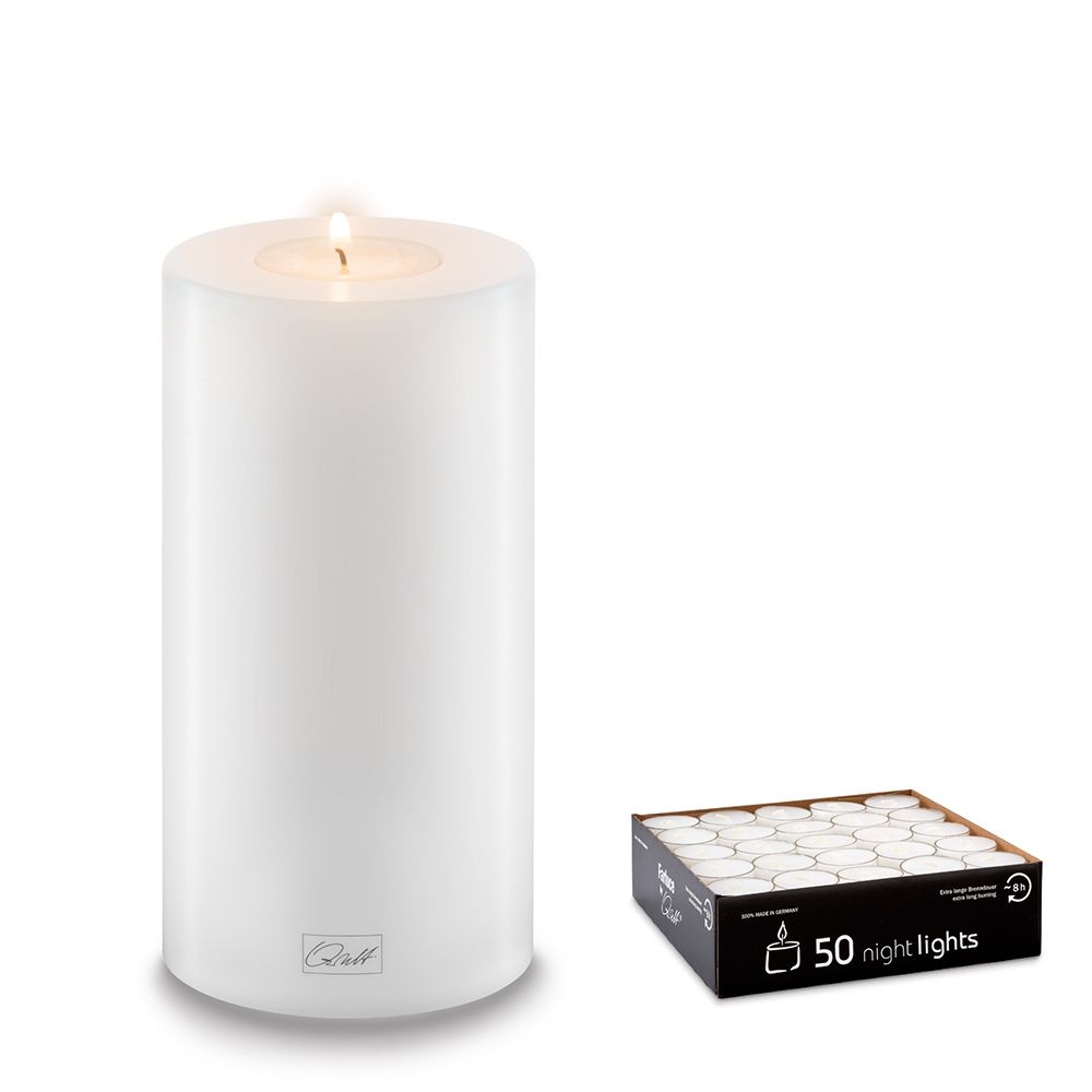 Qult Farluce Trend - Tealight Candle Holder white Ø 8 cm