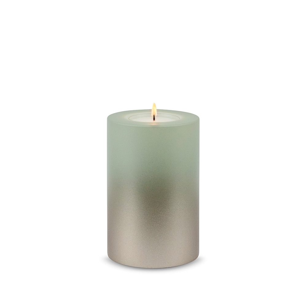 Qult Farluce Trend - Tealight Candle Holder - Levi - Desert Sage / Cream Gold