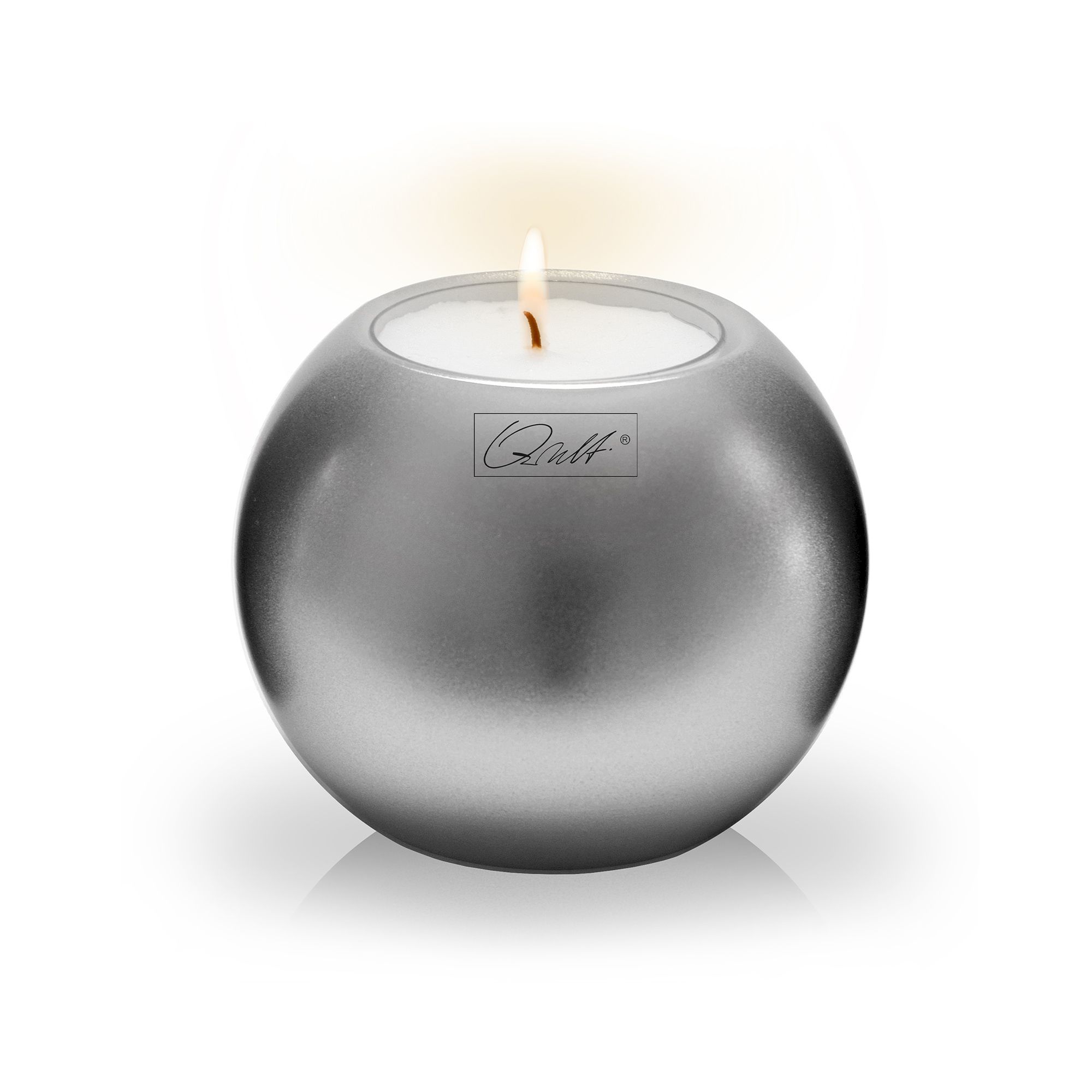 Qult Farluce Moon Metallic - Tealight Candle Holder Ø 8 cm - Silver
