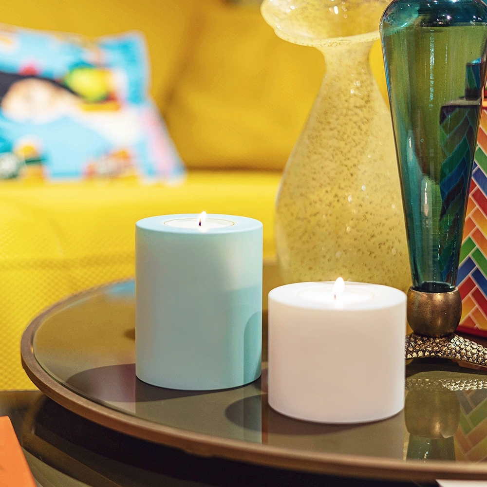 Qult Farluce Trend - Tealight Candle Holder - clearwater - Ø 8 cm H 18 cm - Set of 4 Qult Farluce Trend - Tealight Candle Holder - clearwater - Ø 8 cm H 18 cm - Set of 4