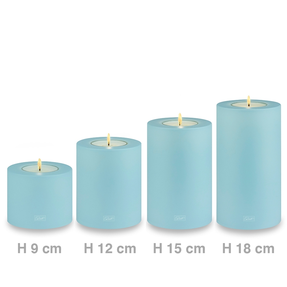 Qult Farluce Trend - Tealight Candle Holder - clearwater - Ø 8 cm H 18 cm - Set of 4 Qult Farluce Trend - Tealight Candle Holder - clearwater - Ø 8 cm H 18 cm - Set of 4