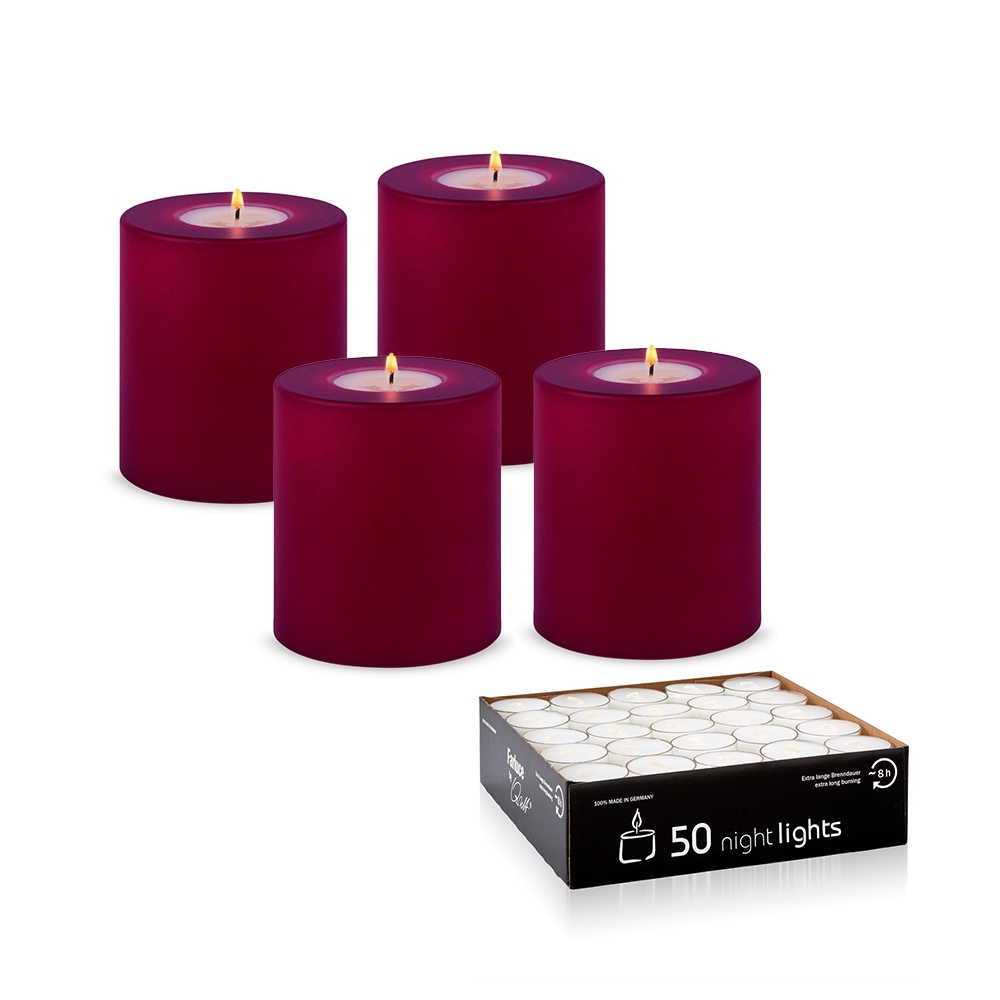 Qult Farluce Trend - Tealight Candle Holder - Merlot Red