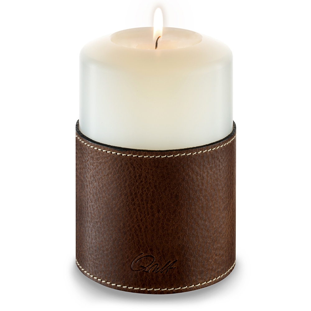 Qult Farluce Candle - Leather Cuff - Buffalo leather - cognac - large