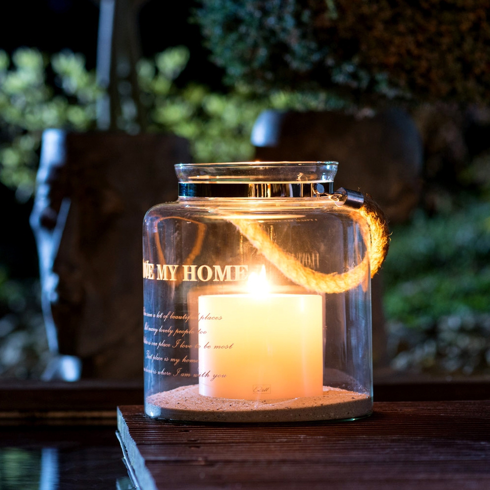Qult Farluce Trend - Tealight Candle Holder white 2x Ø 10 cm H 12 cm - Set of 2