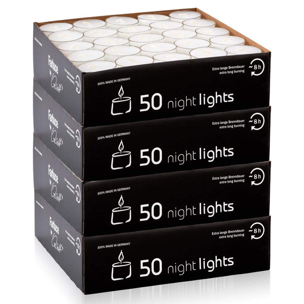 Qult Farluce Nightlights - 50 tealights - Ø 38 x 25 mm - White