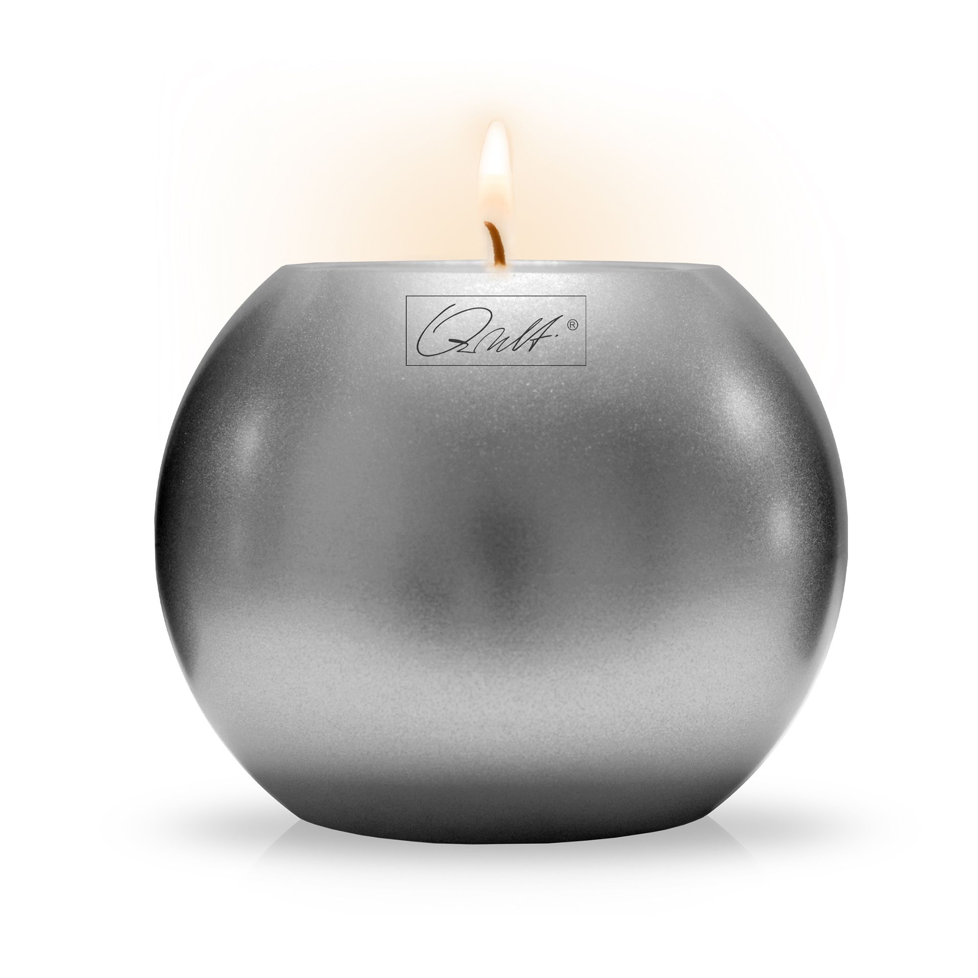 Qult Farluce Moon Metallic - Tealight Candle Holder Ø 10 cm - Silver