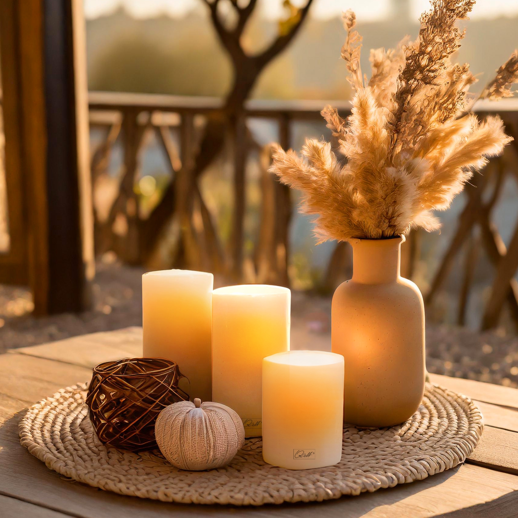Qult Farluce Inside - Tealight Candle Holder - Ø 10 cm H 21 cm - set of 4