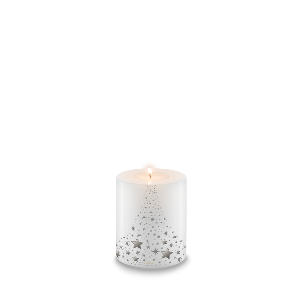 Qult Farluce Trend - Tealight Candle Holder - Christmas Collection - Starry River Silver Grey