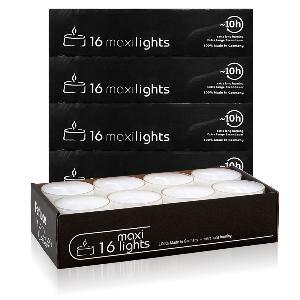 Qult Farluce Maxilights - 64 pcs. a 16 tea lights Ø 56 x 27 mm