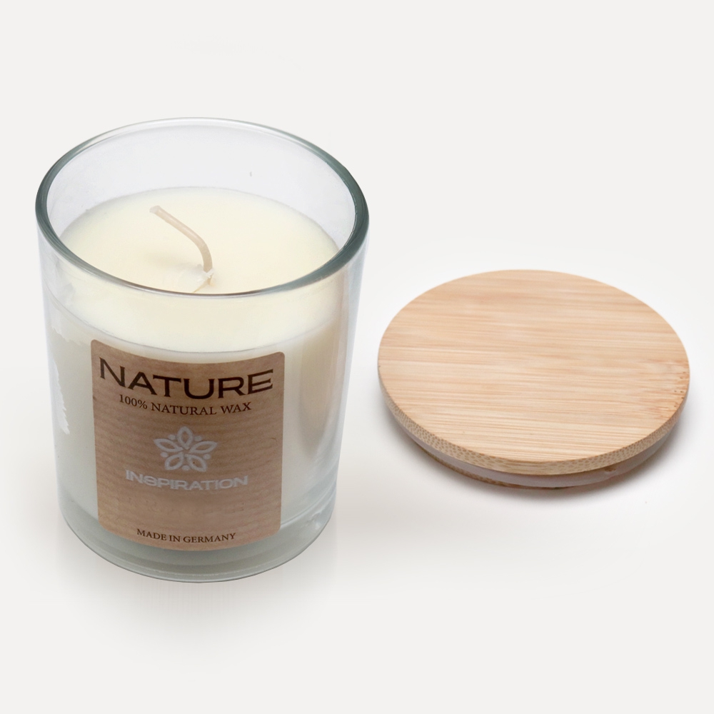 Qult Senses of Nature - INSPIRATION - Scented candles in glass incl. wooden lid - Magnolie
