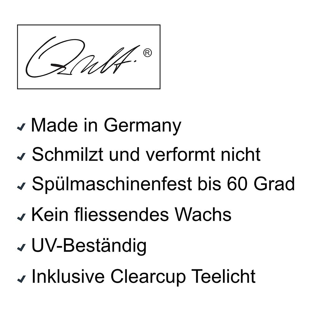 Qult Farluce Trend - Tealight Candle Holder - vanilla - Ø 8 cm H 9 + 12 + 15 + 18 cm - Set of 4