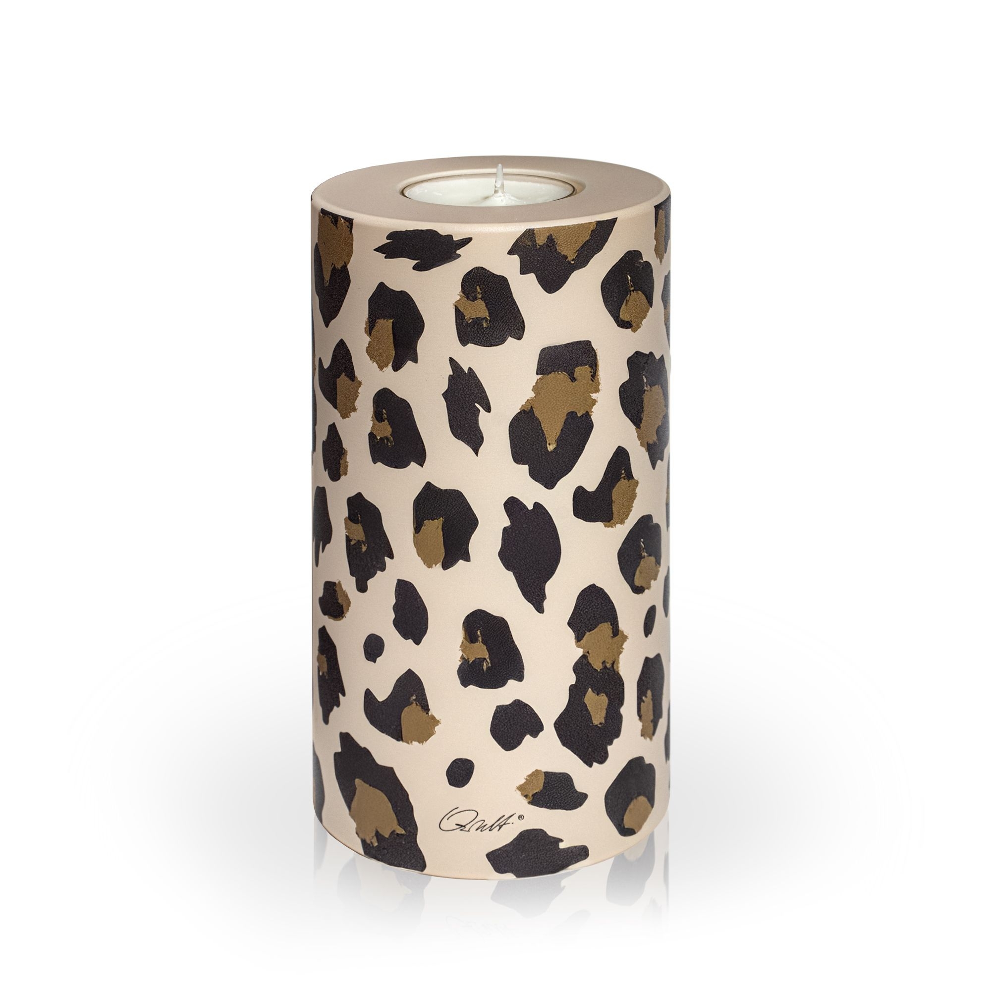 Qult Farluce Trend - Tealight Candle Holder  LEO Ø 8 cm x H 15 cm