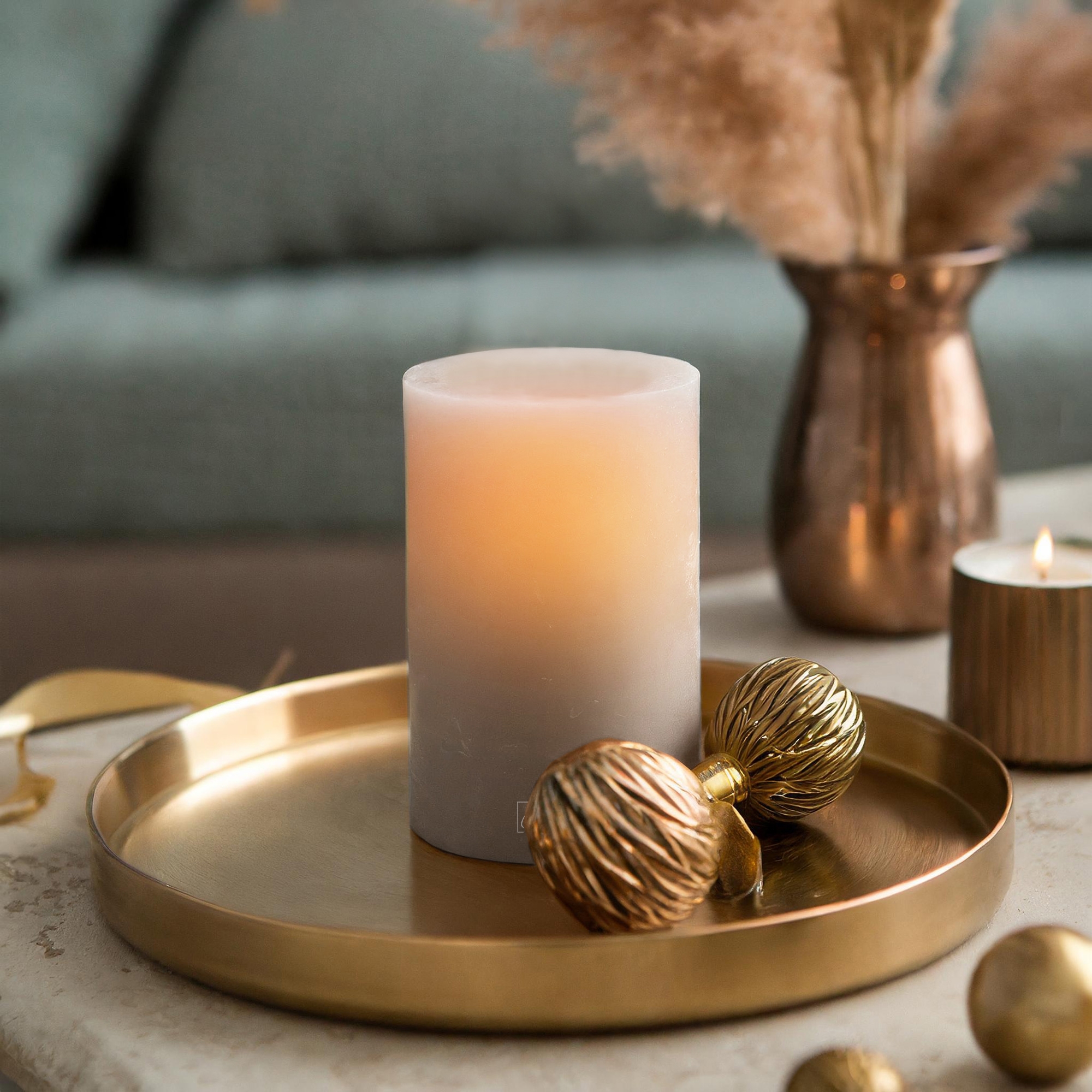 Qult Farluce Inside - Tealight Candle Holder Ø 8 cm - Taupe