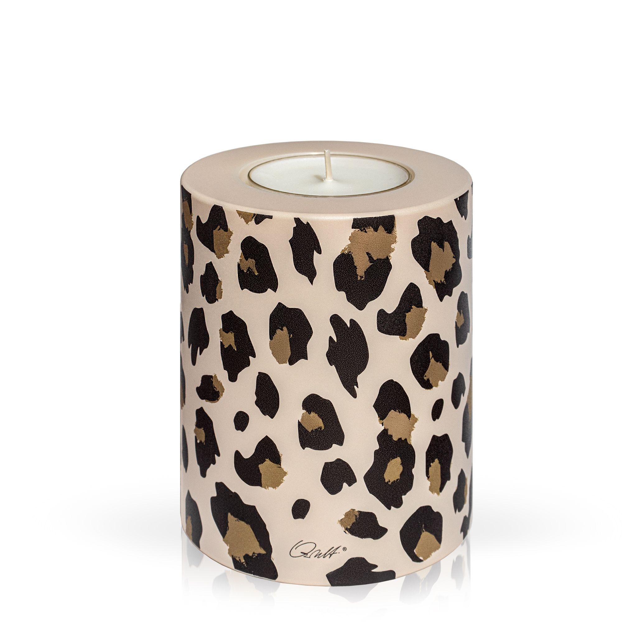 Qult Farluce Trend - Tealight Candle Holder LEO Ø 10 cm x H 12 cm