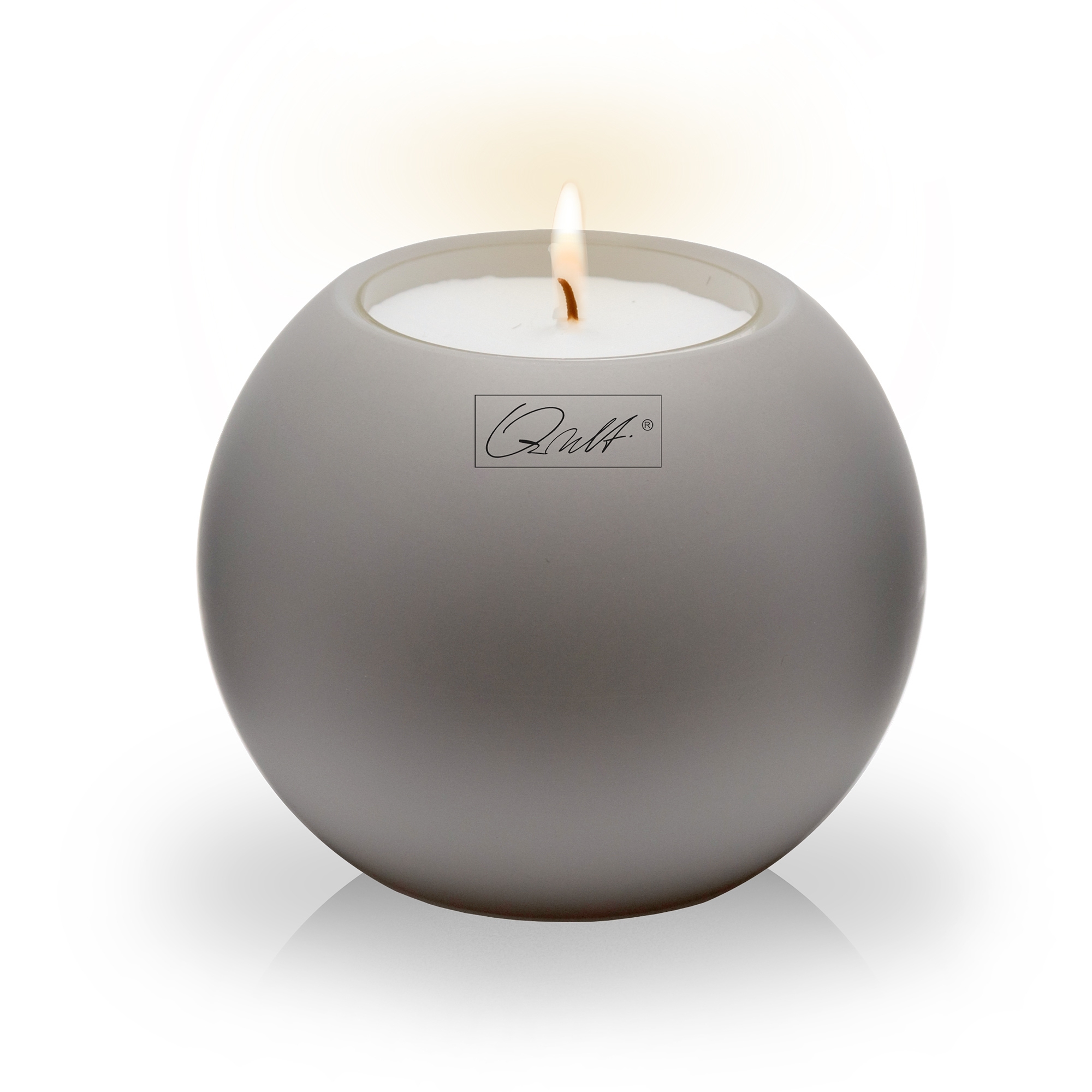Qult Farluce Moon Matt - Tealight Candle Holder Ø 10 cm - Stone Grey