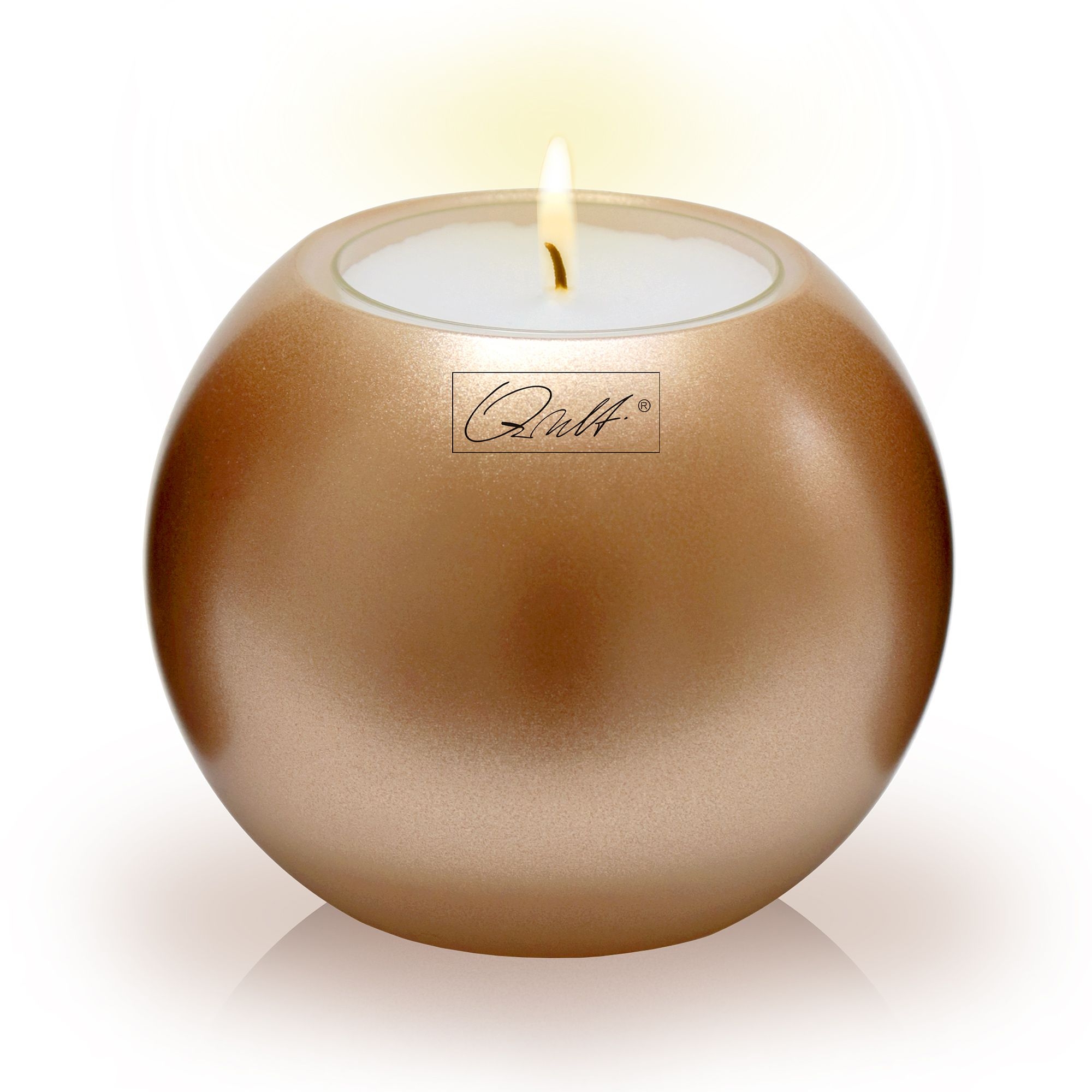 Qult Farluce Moon Metallic - Tealight Candle Holder Ø 12 cm - Copper