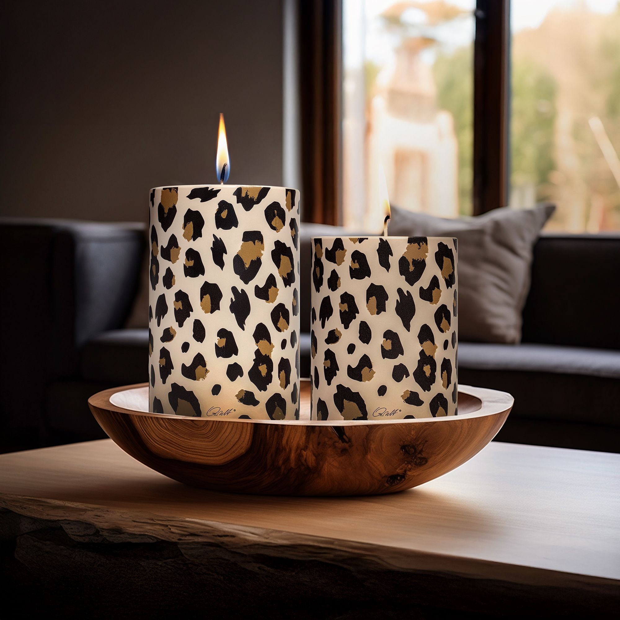 Qult Farluce Trend - Tealight Candle Holder LEO Ø 10 cm x H 12 cm