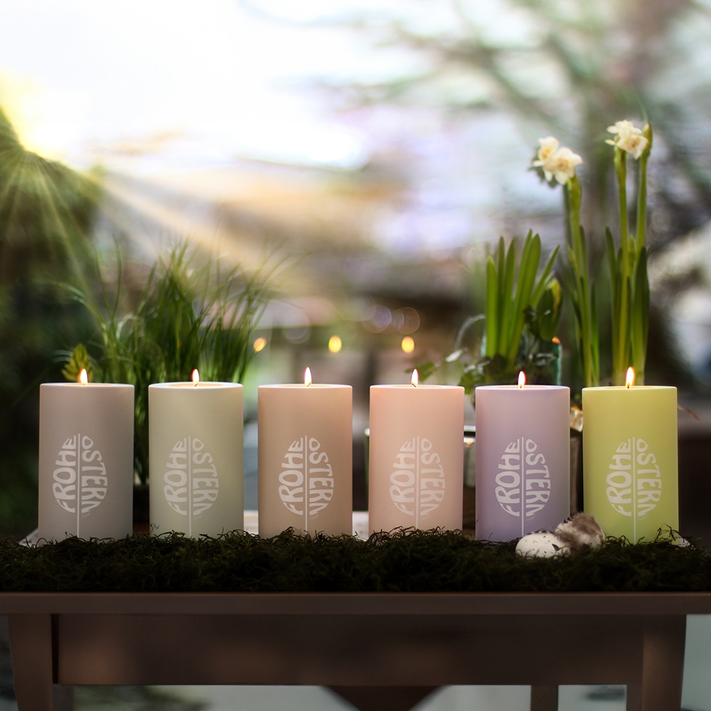 Qult Farluce Trend - Tealight Candle Holder - Rosé "Happy Easter"