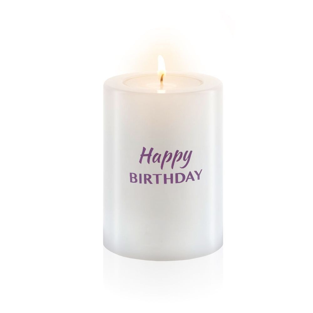 Qult Farluce Trend - Tealight Candle Holder  - Happy Birthday Ø 6 cm x H 8 cm Qult Farluce Trend - Tealight Candle Holder  - Happy Birthday Ø 6 cm x H 8 cm