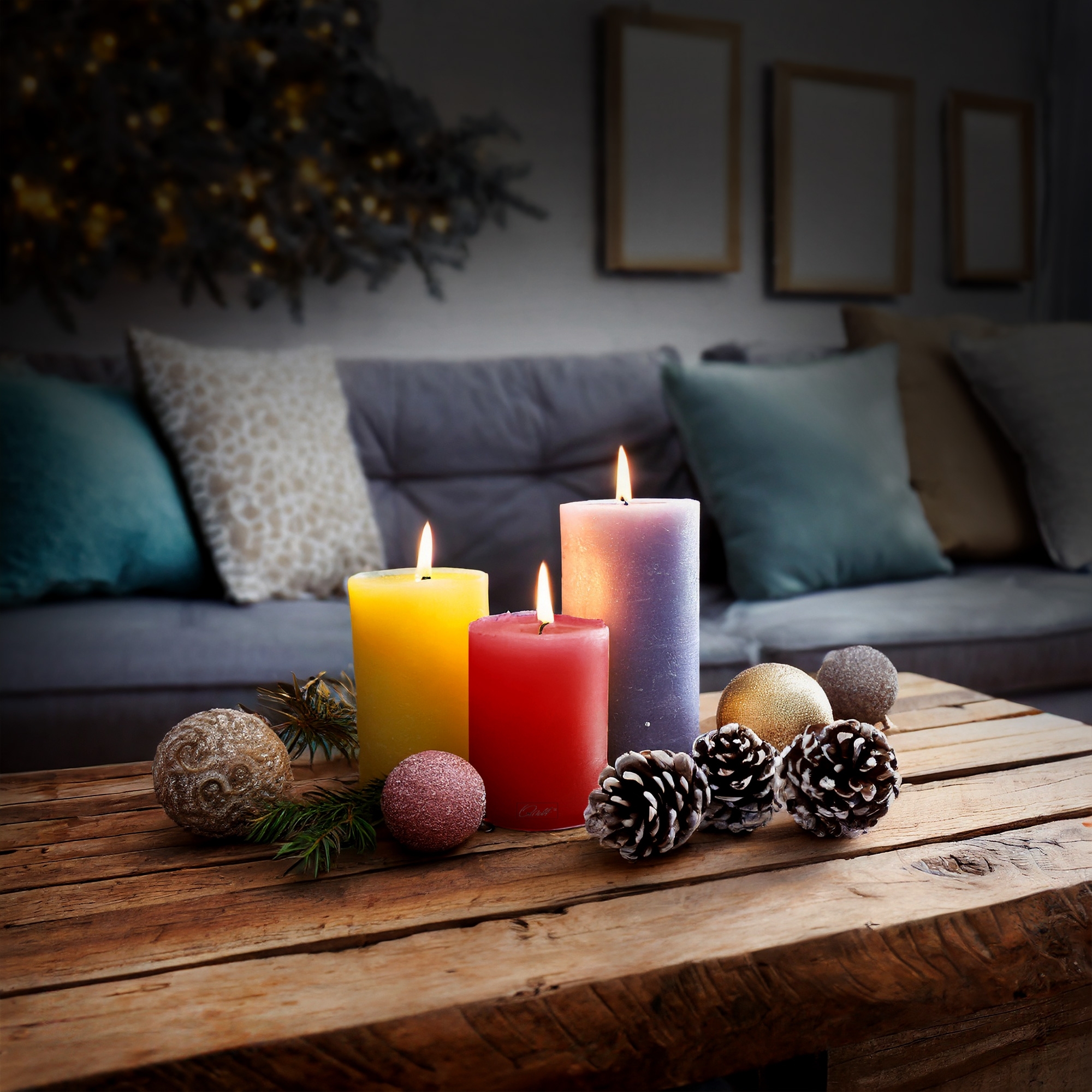 Qult Farluce Trend - Tealight Candle Holder - stonegrey